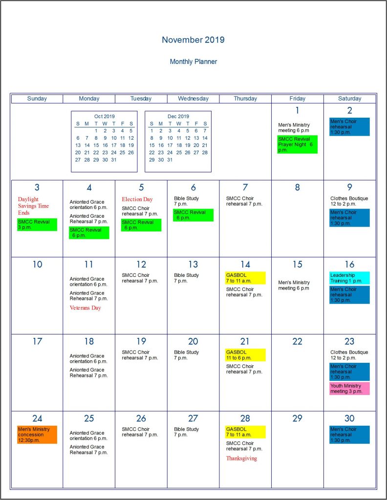 Smcc Academic Calendar Customize and Print